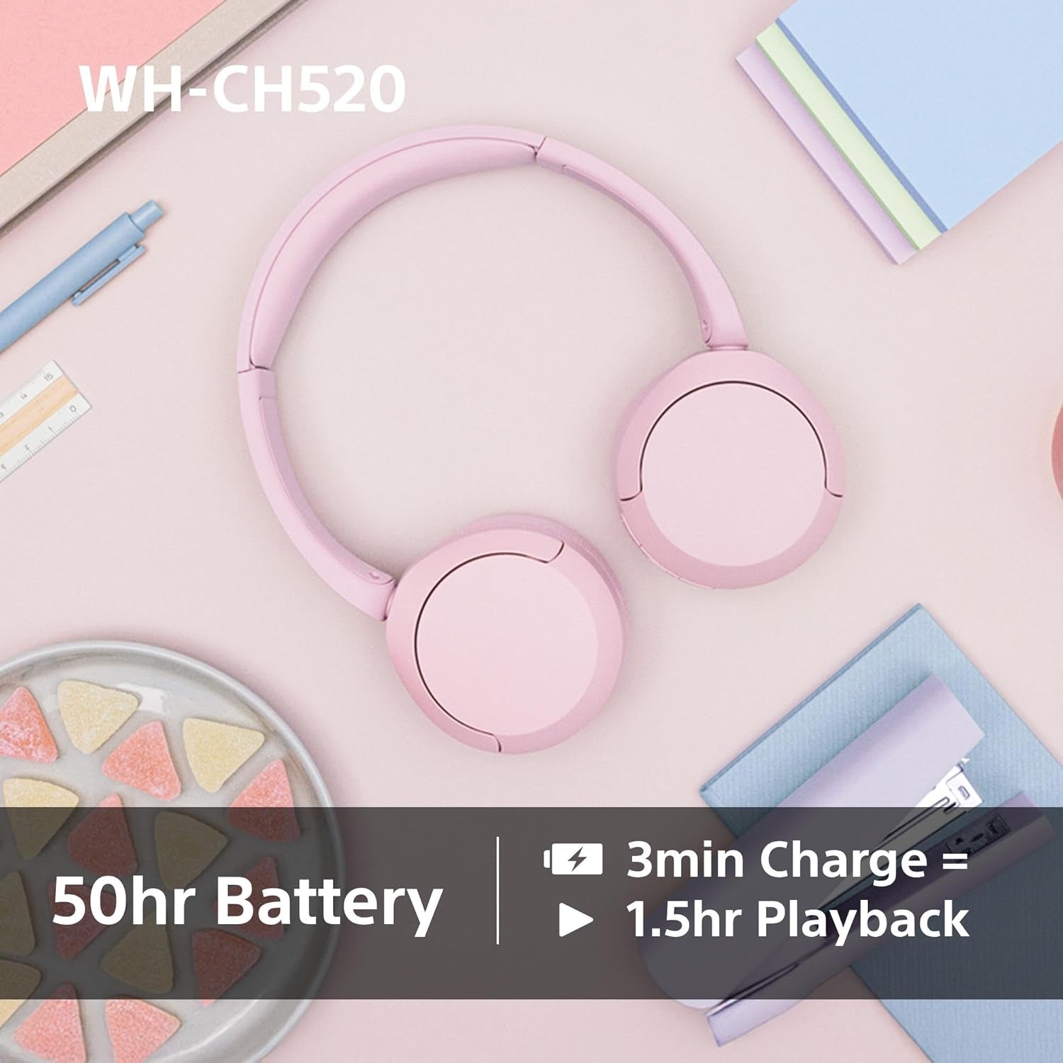 WH-CH520 Wireless oid - Pink