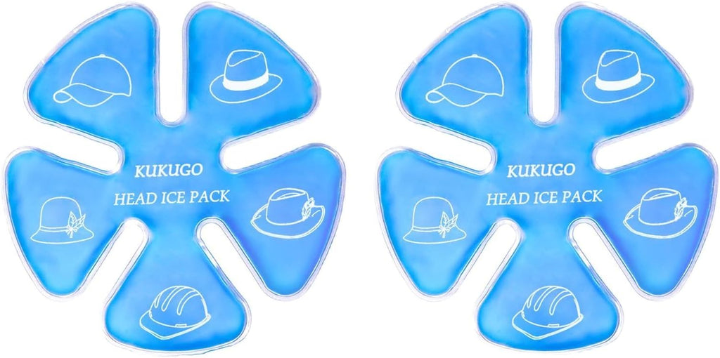 Ice Pack for Hard Hat & Helmet – Reusable Gel Cooling Insert for Baseball Cap, Summer Heat Relief, Keep Head Cool for Outdoor Work, Construction & Sports (2 Pack, Blue)