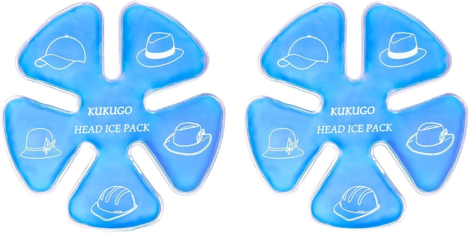 Ice Pack for Hard Hat & Helmet – Reusable Gel Cooling Insert for Baseball Cap, Summer Heat Relief, Keep Head Cool for Outdoor Work, Construction & Sports (2 Pack, Blue)