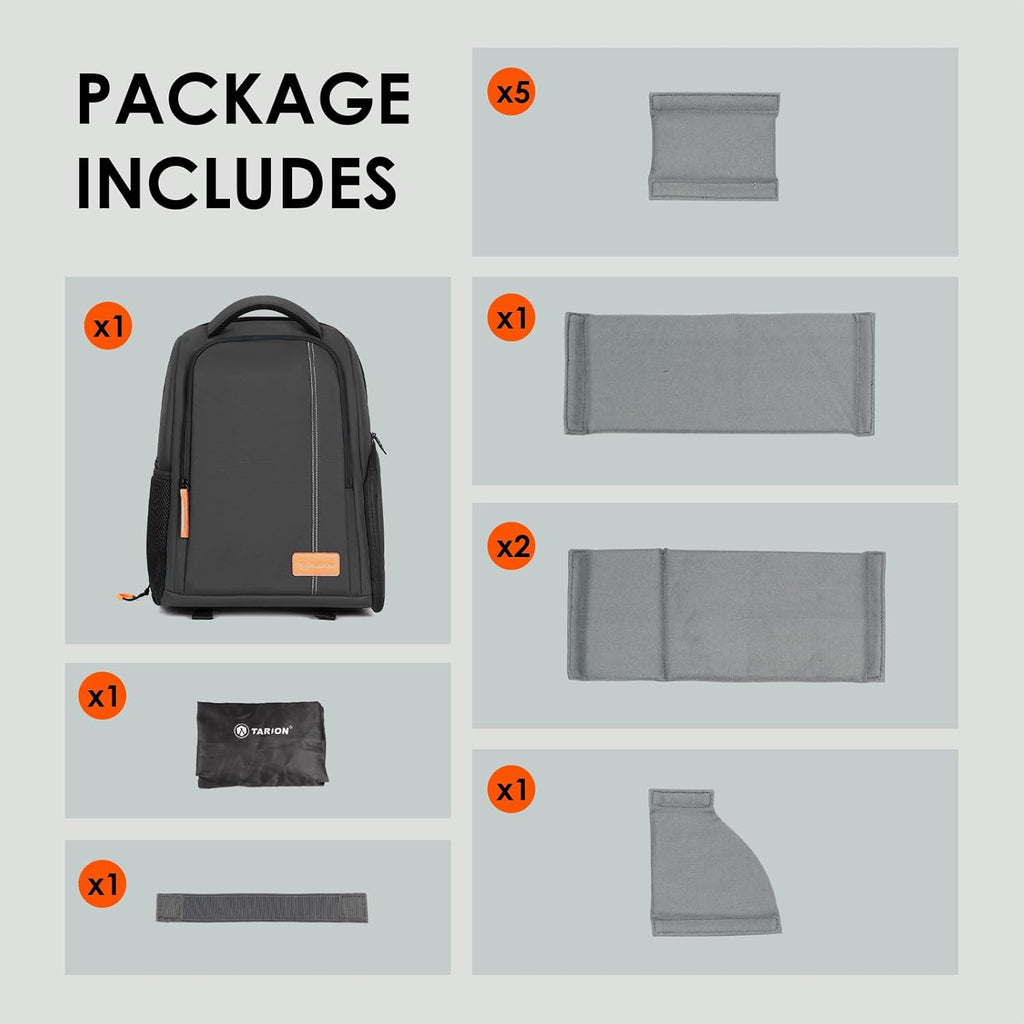 Camera Backpack for Photographers - Compact Camera Bag with 15 Inch Laptop Compartment - Side Access Quick Draw - Anti-Theft Hidden Pocket Tripod Holder Rain Cover - TB04 Black
